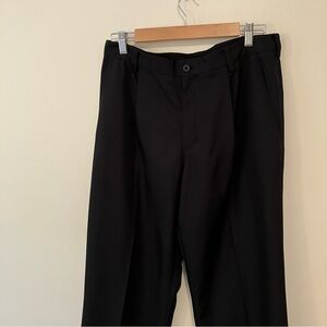 Nike Golf Mens 32 X 34 Black Dri-Fit Pleated Cuffed Dress Pants